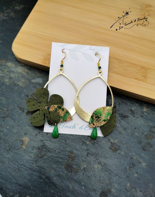 Boucles Hibiscus Décalées Vert Punchy
