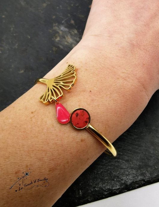 Bracelet Gingko Corail