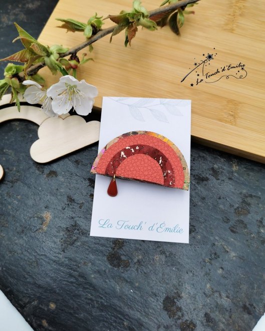 Broche Arc-en-Ciel Rouge Punchy