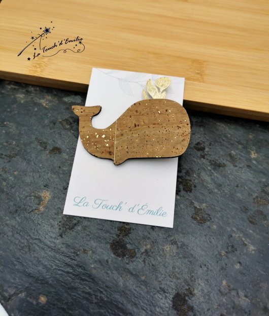 Broche Baleine Sable Luxe