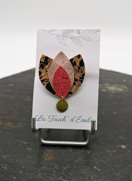 Broche Lotus Rose Prairie
