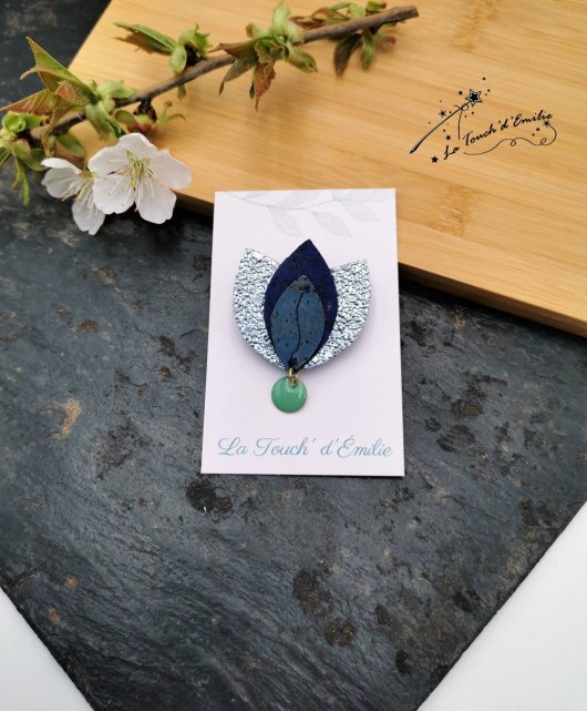 Broche Lotus Glacier