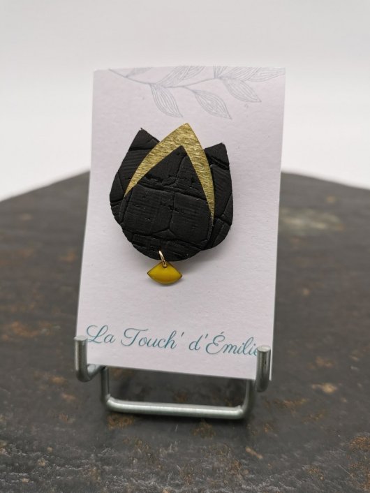 Broche Tulipe Noire