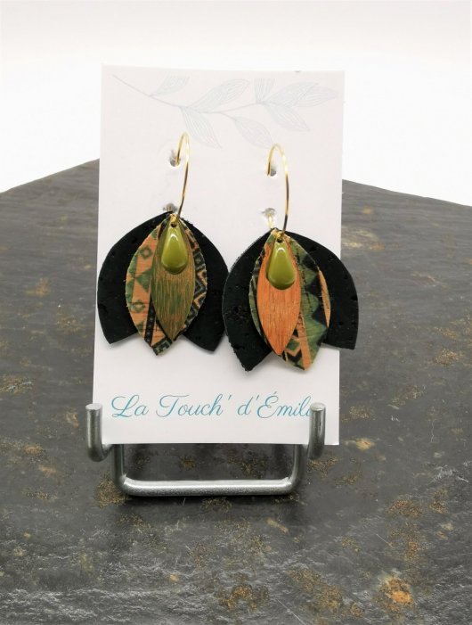 Créoles clochettes Vert aztèque