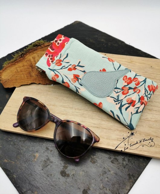 Etui Lunettes Bleu Tropical