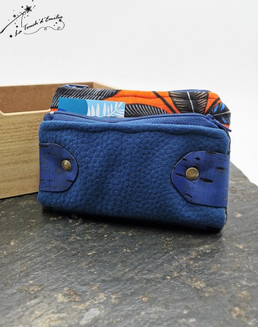 Pochette Dubble Orange Bleue