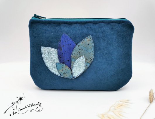Pochette Nymphéa Céleste Bleu Outremer