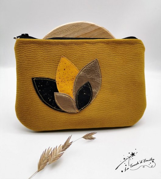Pochette Nymphéa Gold Moutarde