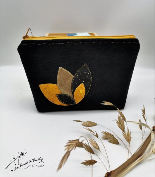 Trousse Maquillage Nymphéa Gold noire