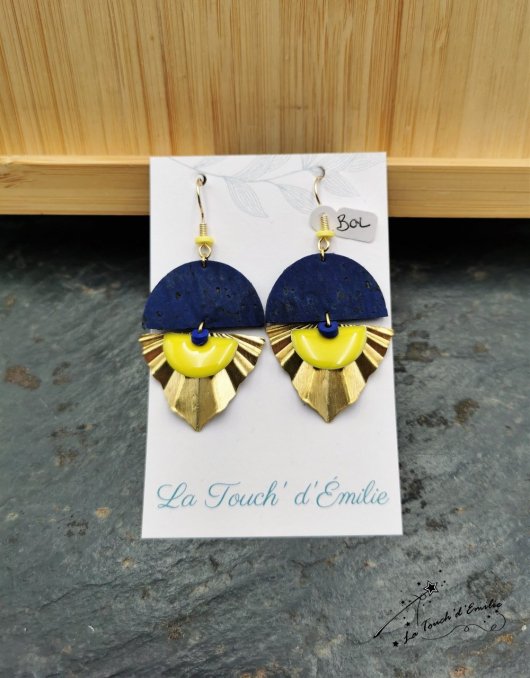 Boucles Boléro Citron Bleu 7