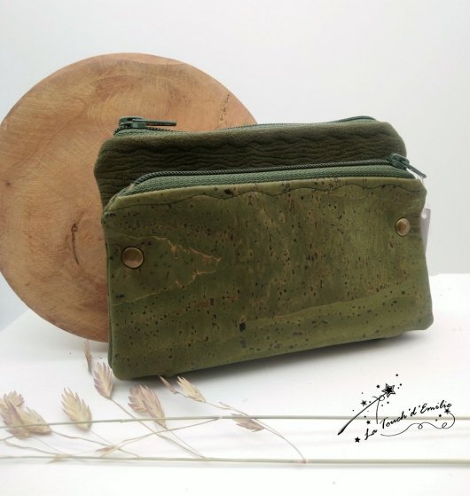 Pochette Dubble Liège Kaki