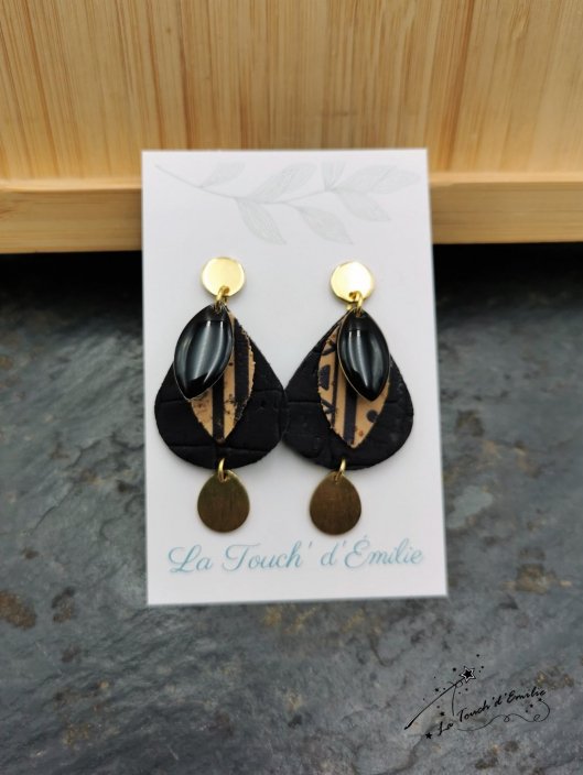 Puces Gouttes Luxe Noires