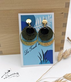 Boucles Puces 'Cercle' Kaki