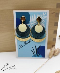 Boucles Puces 'Cercle' Celeste