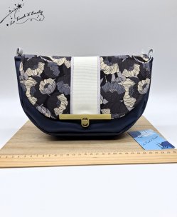Sac City Floral bleu irisé
