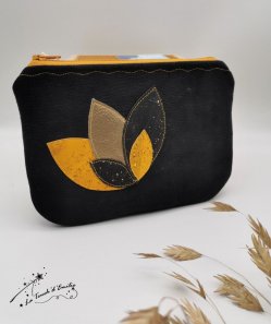 Pochette Nymphéa Gold noire