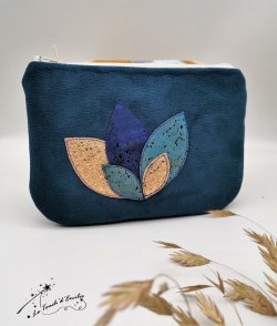 Pochette Nymphéa Rétro Bleu outremer