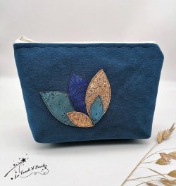 Trousse Maquillage Nymphéa Rétro Bleu Outremer