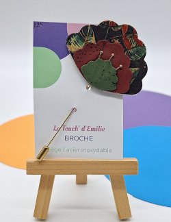Broche Chantilly Coquelicot