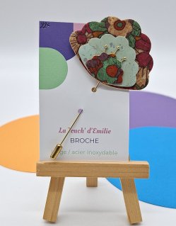 Broche Chantilly Menthe Fleurie