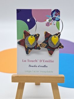 Créoles Etoile Mosaïque Jaune