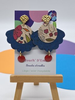 Puces Chantilly Bleu Floral