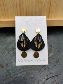 Puces Gouttes Luxe Noires