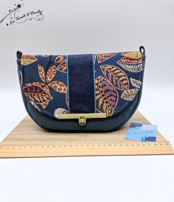 Sac City Jacquard Végétal Bleu