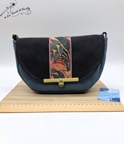 Sac City Liège Exotique Noir et Bleu